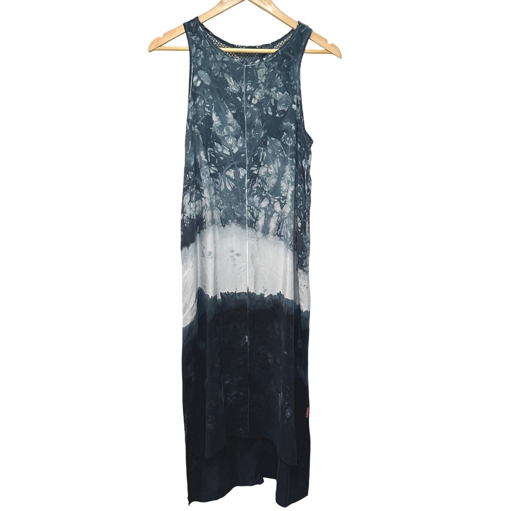 Hard Tail Forever Honeycomb Yoke Maxi Tank Dress Womens S‎ Tie Dye Boho Festival